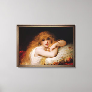 Lienzo Una joven mujer de descanso de Pierre Coomans