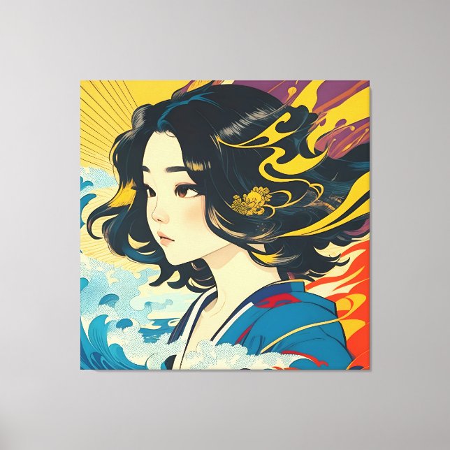 Lienzo Una joven vietnamita (Anverso)