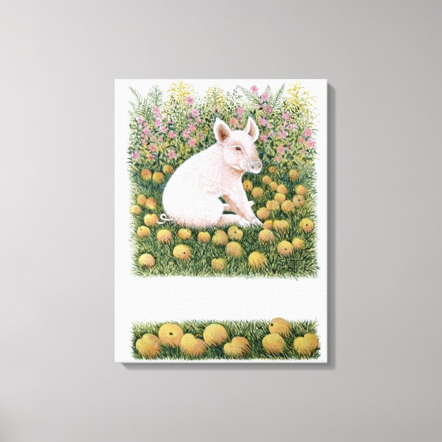 Lienzo Una manzana más (Anverso)