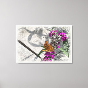 Lienzo Una mariposa amarilla