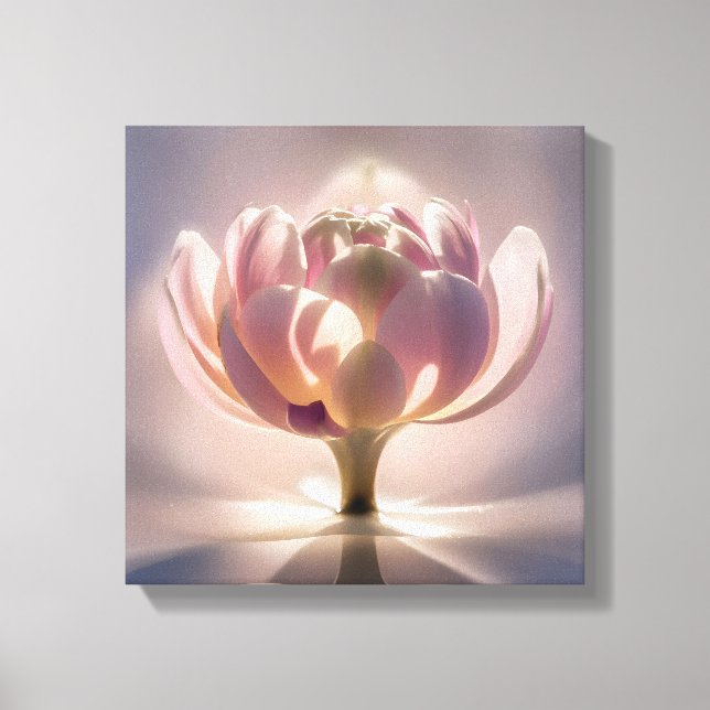 Lienzo Una mirada de cerca a la Flor Lotus (Anverso)