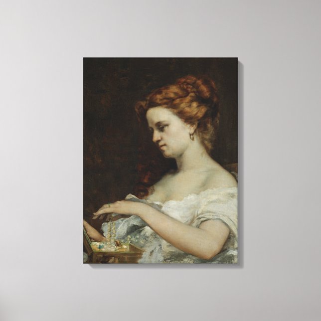 Lienzo Una mujer con joyería, 1867 (Anverso)