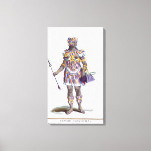 Lienzo Una mujer de Honduras, 1780 (grabado coloreado)