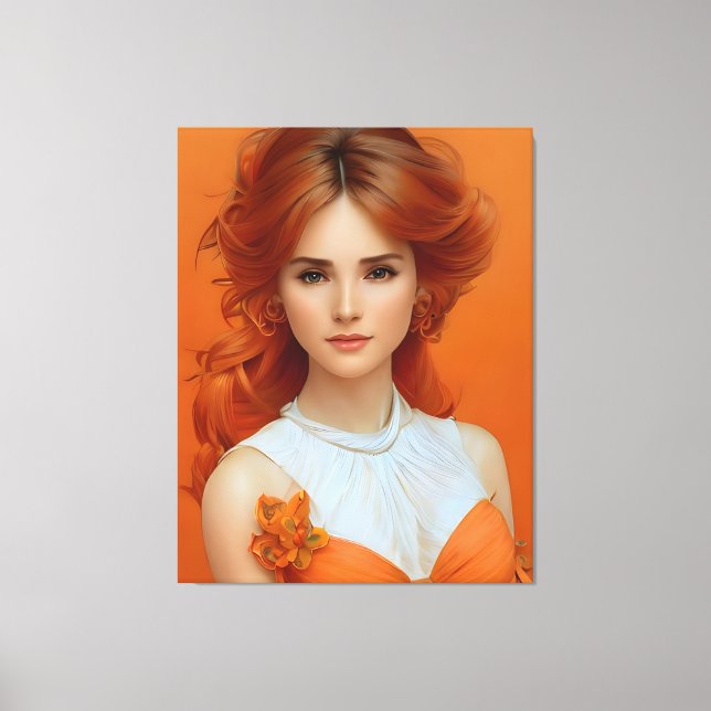 Lienzo Una mujer grandiosa de larga trayectoria en modelo (Anverso)