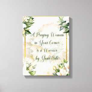 Lienzo Una mujer rezando (crema)