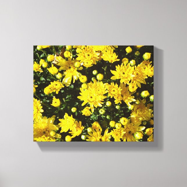 Lienzo Una multitud de Mamáes amarillas (Anverso)