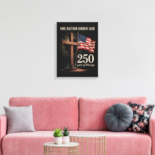 Lienzo Una Nación Bajo Dios 250 Años