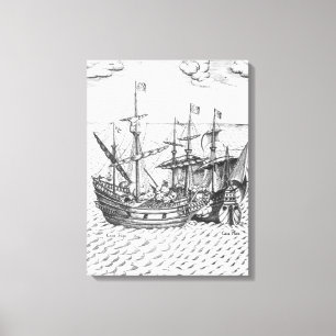 Lienzo Una nave de tesoro española