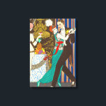 Lienzo Una noche en la pintura Art Deco de París<br><div class="desc">Una noche en la estampada de lona de Decadent Paris. Impresión Art Déco de 1914. El artista francés Georges Barbier fue uno de los grandes ilustradores que trabajó en París, Francia, en los años 20. Con frecuencia representaba escenas de la vida nocturna parisina. Una noche en el decadente París cuenta...</div>