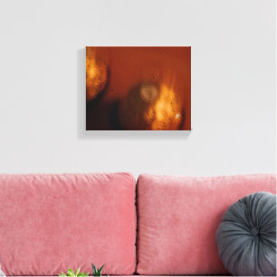 Lienzo Una noche romántica Naranja Luz abstracta