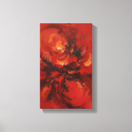 Lienzo Una obra maestra abstracta, "Remolinos rojos"