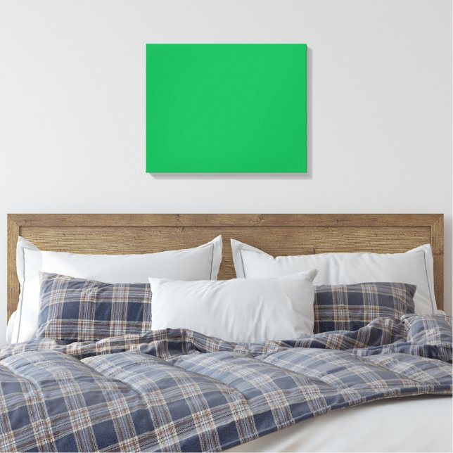 Lienzo Una pantalla verde colocada contra un contragrupo  (Insitu(Dormitorio))