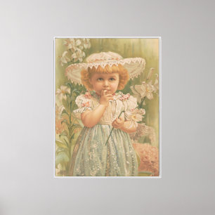 Lienzo "Una Pascua en Flor" Ilustración Vintage, ca. 1890