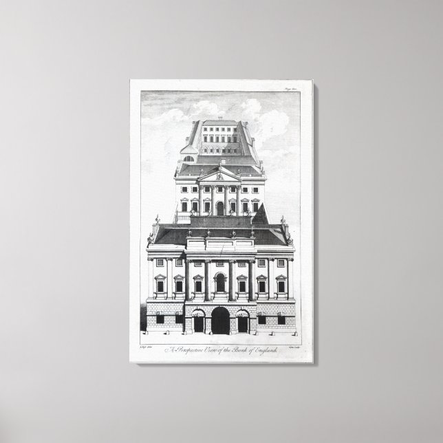 Lienzo Una perspectiva del Banco de Inglaterra (Anverso)