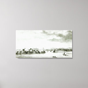 Lienzo Una perspectiva del Castillo Moro y la ciudad de