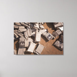 Lienzo Una pila de comidas preparadas