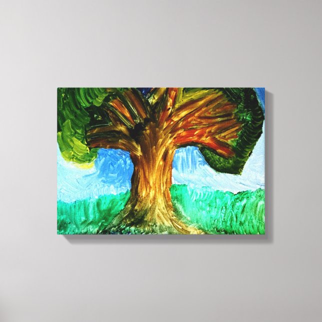 Lienzo Una pintura al óleo llamada Tree Island por Samuel (Anverso)