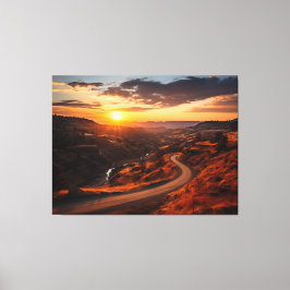 Lienzo Una pintura de realismo de senderos tranquila - di