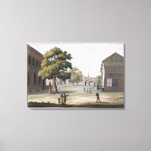 Lienzo Una plaza del mercado, Philadelphia, Pennsylvania,