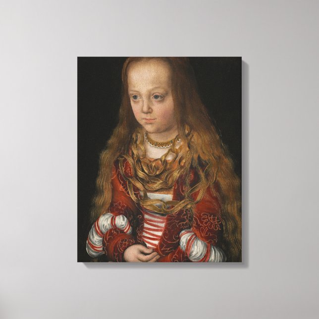 Lienzo Una princesa de Sajonia, c.1517 (aceite en el pane (Anverso)