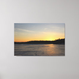 Lienzo Una puesta del sol congelada
