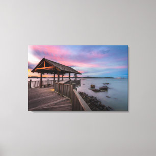 Lienzo Una puesta del sol hermosa