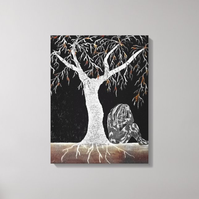 Lienzo Una rama de la vida a considerar (Anverso)