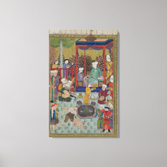 Lienzo Una recepción principesca (Anverso)