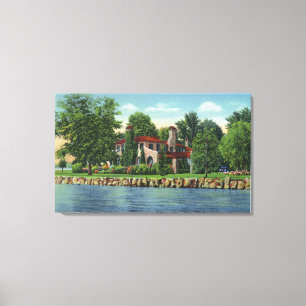 Lienzo Una residencia hermosa del lago Chautauqua