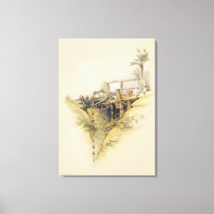 Lienzo Una rueda de agua persa, utilizada para obtener ag