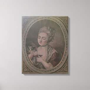 Lienzo Una señora Drinking Chocolate (litho del color)