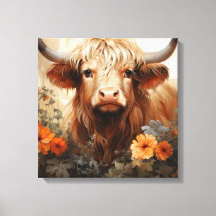 Lienzo Una serie de diseño de vaca de las Tierras Altas f