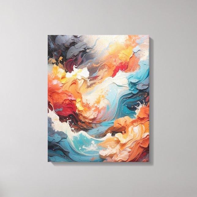 Lienzo Una sinfonía de color y textura (Anverso)