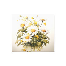 Una sinfonía de la pintura acuarela de los Daisies