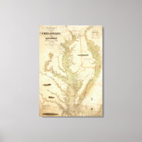 Una tabla de las bahías de Chesapeake y Delaware