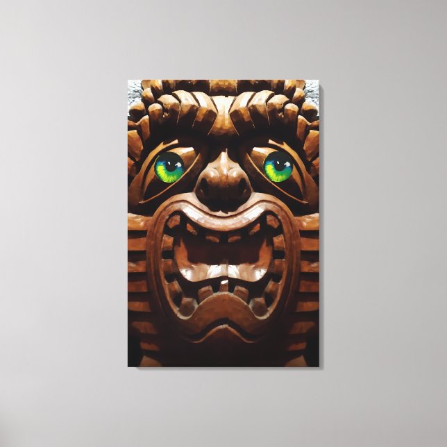 Lienzo Una terraza tiki - Ken Gage Art (Anverso)