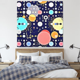 Lienzo Una visión divertida del universo de la burbuja