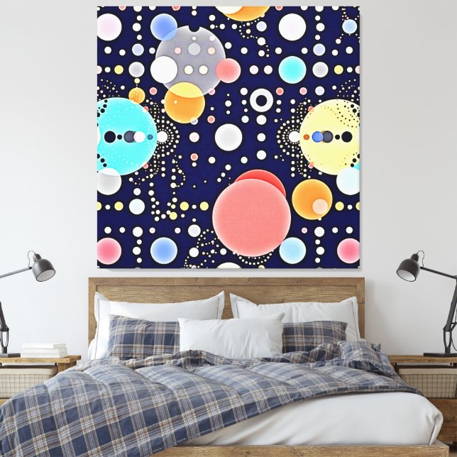 Lienzo Una visión divertida del universo de la burbuja (Insitu(Dormitorio))
