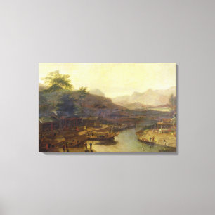 Lienzo Una visión en China: Cultivación de la planta de