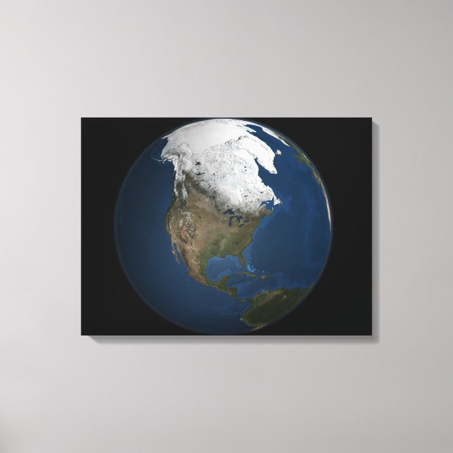 Lienzo Una visión global sobre América del Norte (Anverso)