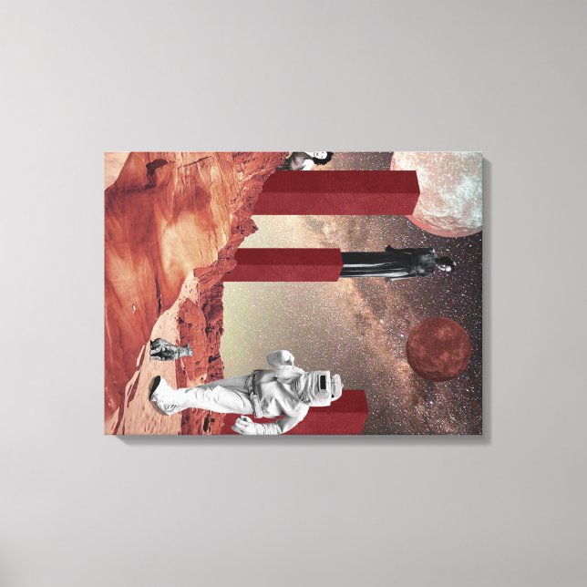 Lienzo Una visita a Marte (Anverso)