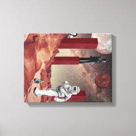 Lienzo Una visita a Marte