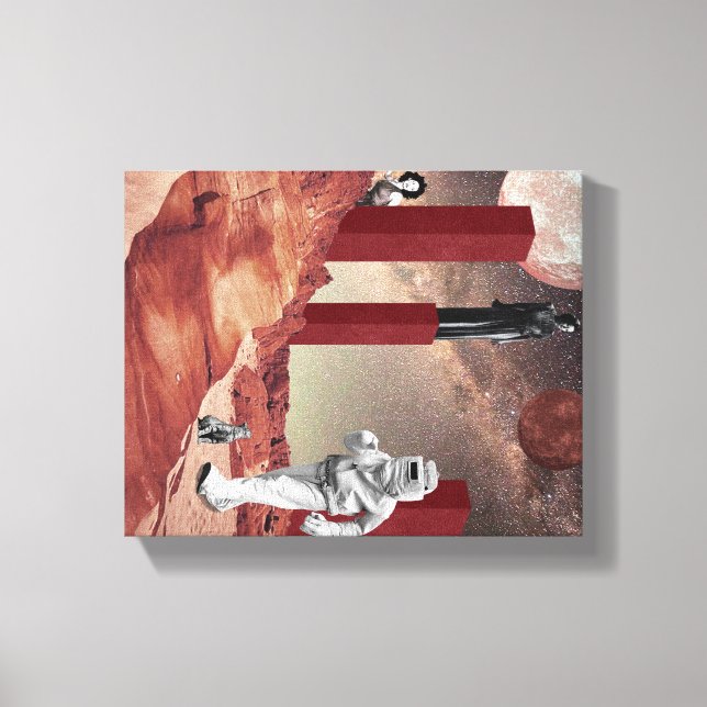 Lienzo Una visita a Marte (Anverso)