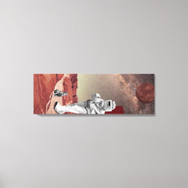 Lienzo Una visita a Marte (Anverso)