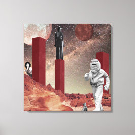 Lienzo Una visita a Marte
