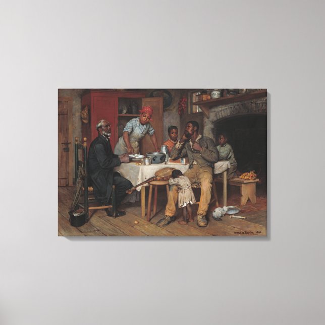 Lienzo Una visita pastoral (Anverso)