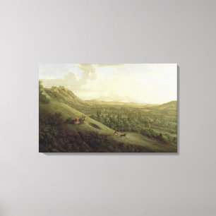 Lienzo Una vista de Boxhill, Surrey, con Dorking en el