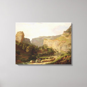 Lienzo Una vista de la garganta del Cheddar (aceite en