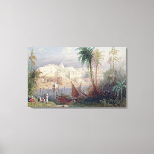 Lienzo Una vista de una ciudad india