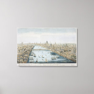 Lienzo Una vista general de la ciudad de Londres y del